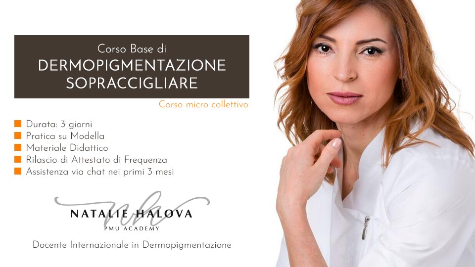 Corso di Dermopigmentazione Sopraccigliare - Natalie Halova - Pescara